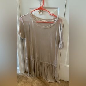 Tan flowy tunic top